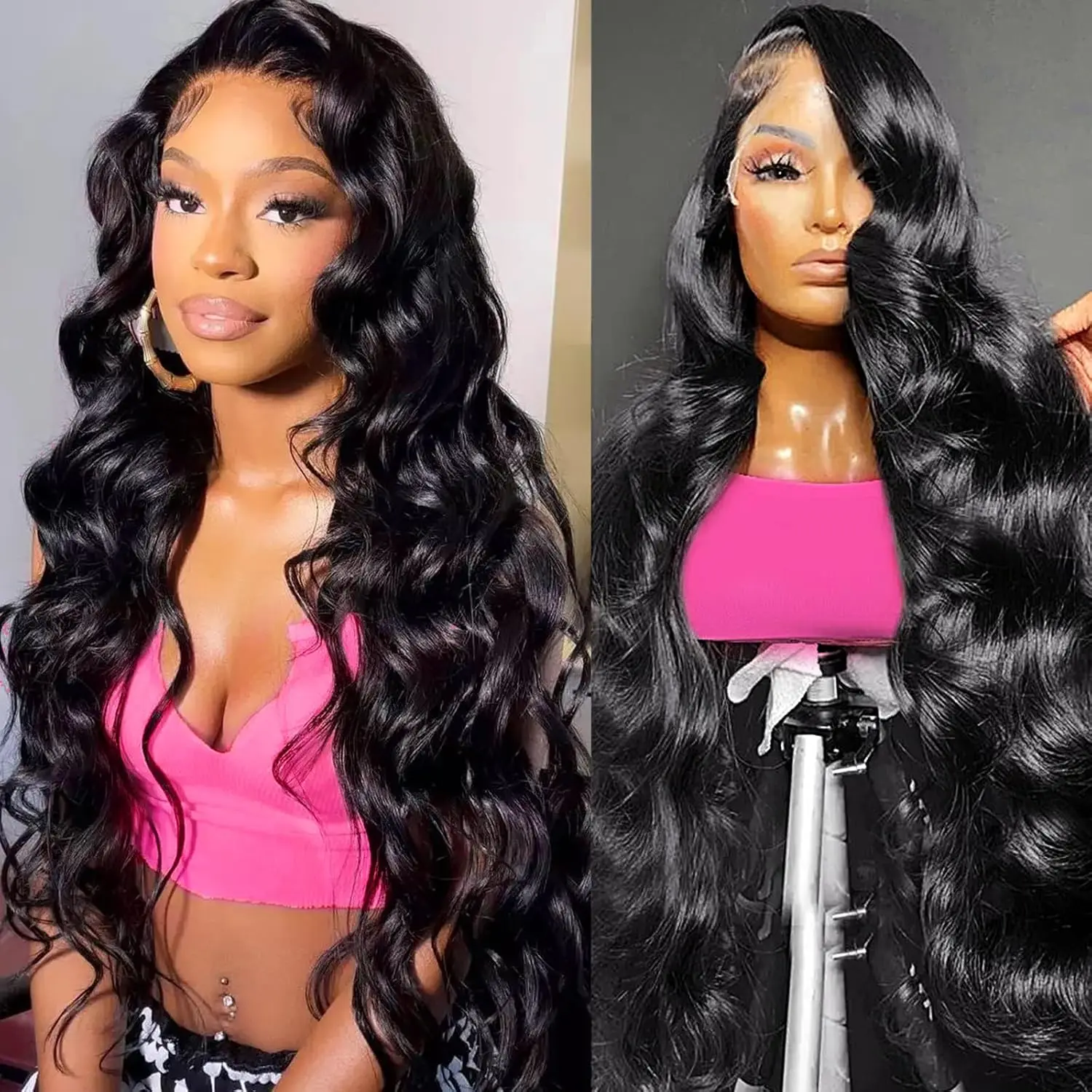 

Body Wave 13x4 13x6 Lace Frontal Wig Human Hair Brazilian Pre Plucked Lace Front Wigs 200 Density 100% Human Hair Body Wave Wigs
