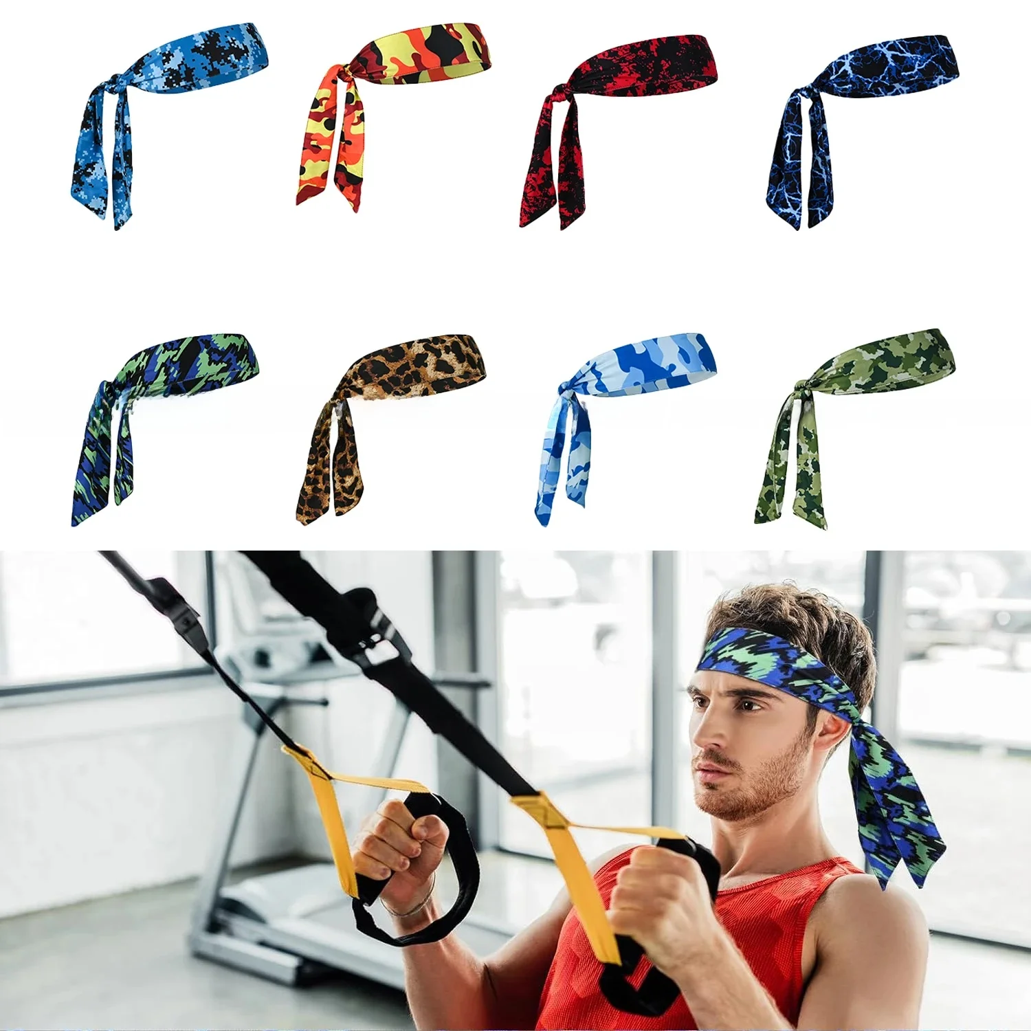 AliExpress Camou Sport Headbands Men Cycling Running Sweatband Fitness Jogging Tennis Yoga Gym Headscarf Women Head Sweat Hair Band Bandage