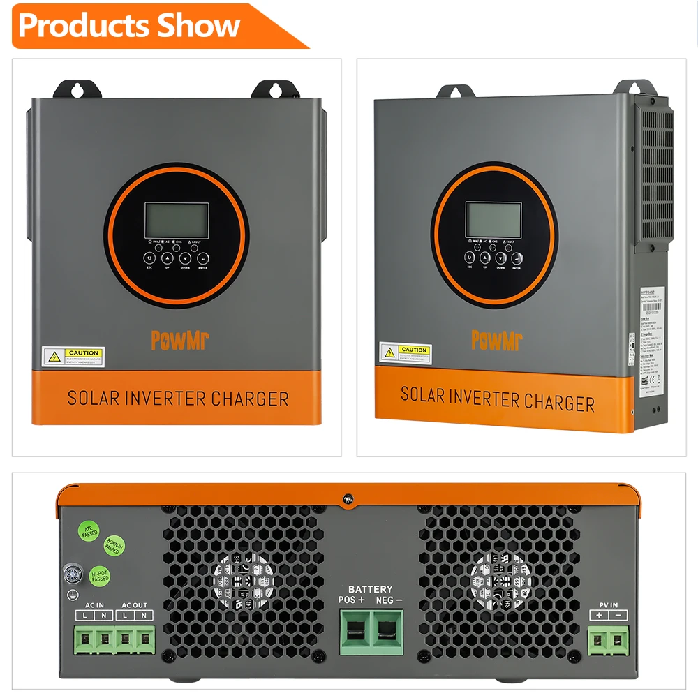 Powmr hybridizace solární měničích 3.5KW 24V fotovoltaických zařízení hybridizace měničích 230VAC maxi PV 500V postavit v 100A MPPT solární nabíječka