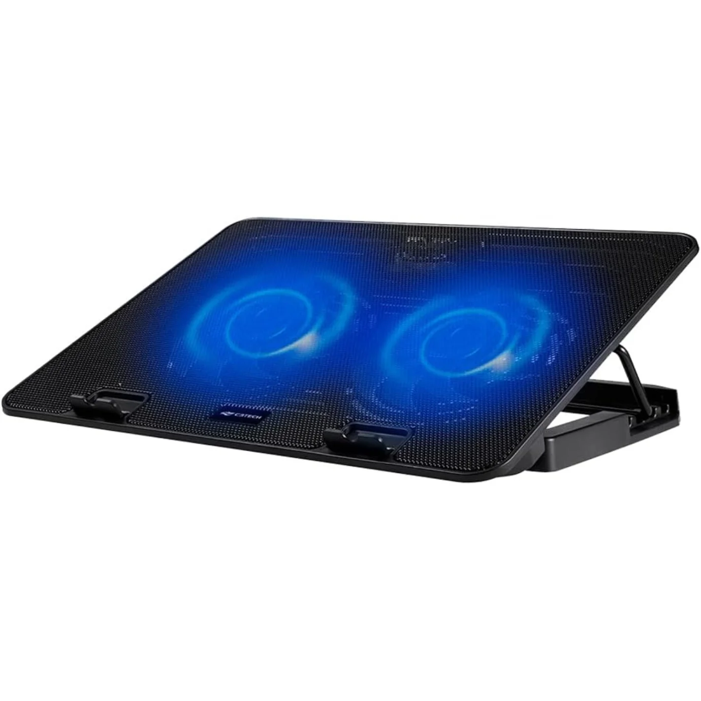 Base para Notebook, Preto, USB Suporte Para Notebook , Até 15.6, 4 Ajustes De Altura, Dual Cooler, Led Azul