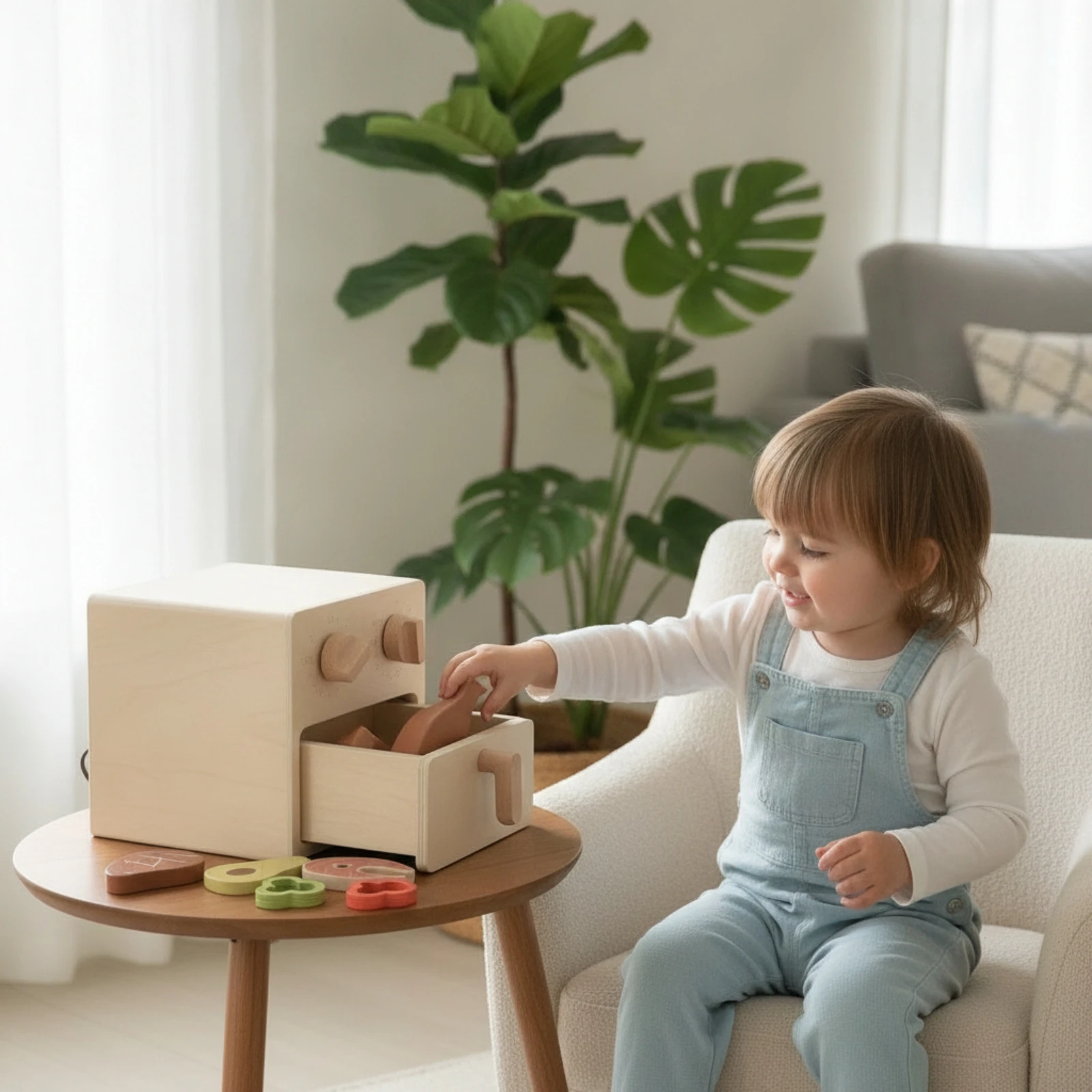 Kitchen Appliances For Kids - Speelgoed Airfryer Minimalistische Pretend Airfryer Houten