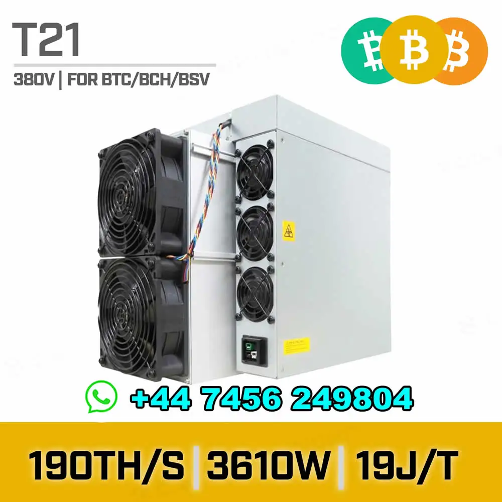 DG Brand New Antminer T21 190T 3610W Algorithm SHA-256 Bitmain mining  BTC Bitcoin Miner