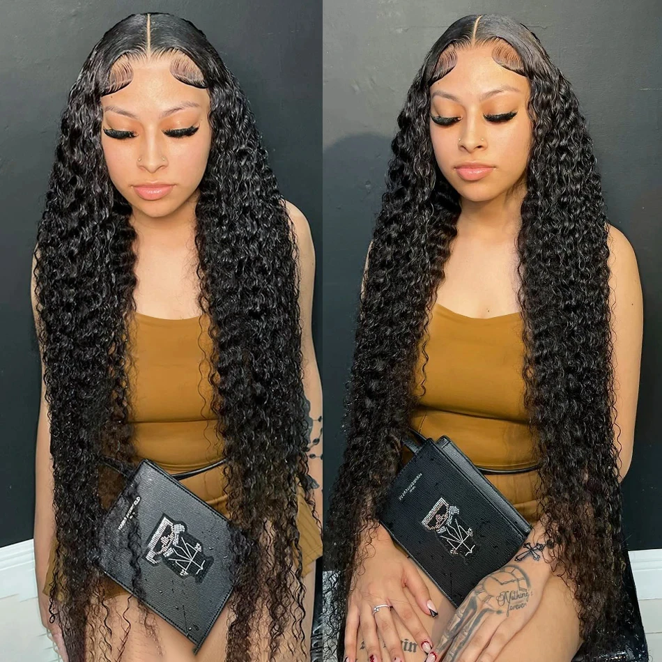 

HD Transparent 200 Density 13x4 13x6 Water Deep Wave Frontal Wig 4x4 5x5 Closure Glueless Wig Ready To Wear 360 Lace Front Wig