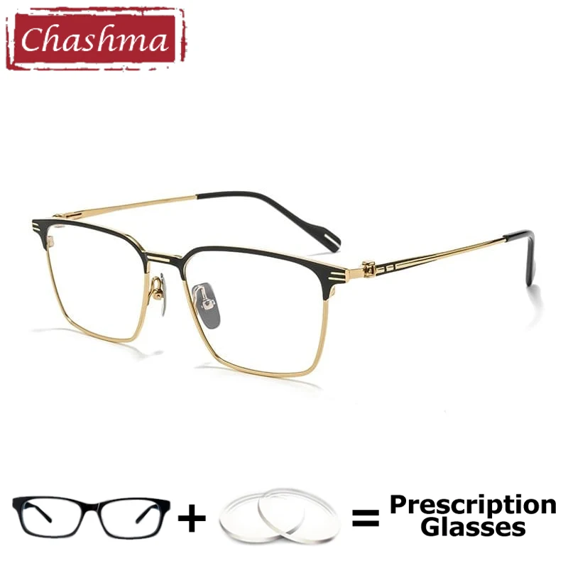 

Очки Chashma по рецепту врача, мужские и женские оправы для очков, прогрессивные очки, легкие очки из чистого титана