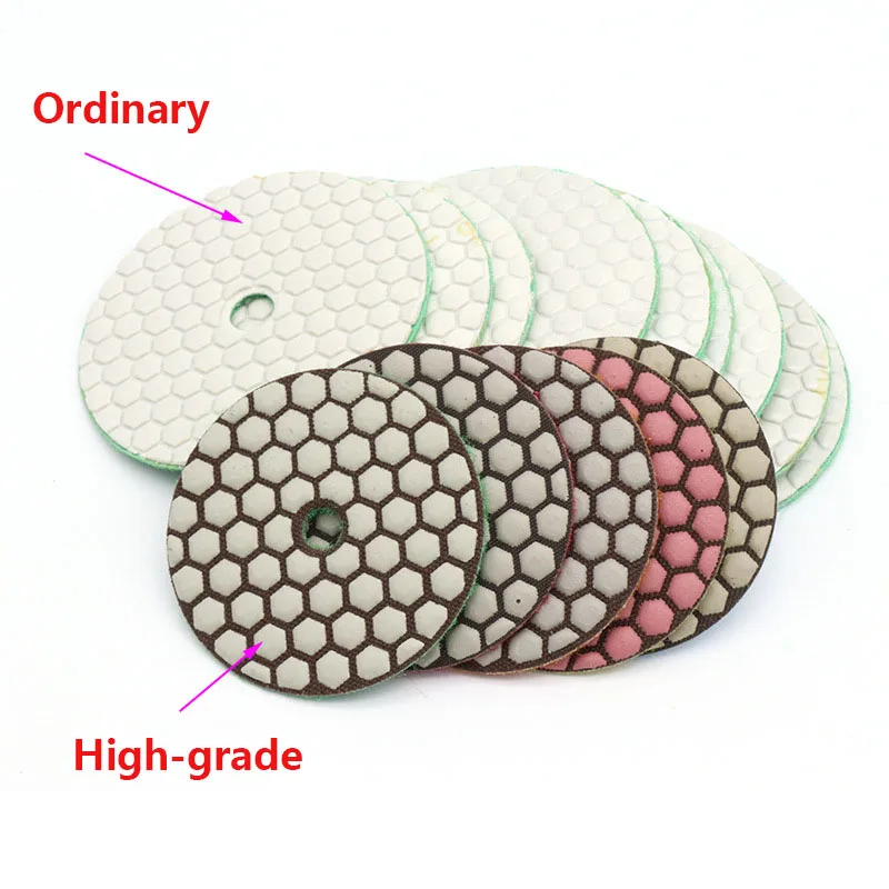 3Inch 4Inch Dry Diamond Polishing Pads Flexible Grinding Disc For Granite Marble Concrete Stone Sanding Discs Grinding 80 100mm