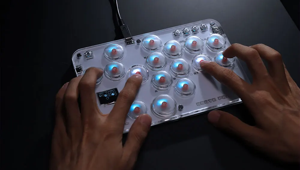 Haute42 Arcade Joystick Hitbox Leverless Controller Fight Sticks For PC / Ps4 /Switch Mini Hitbox Fighting Game Arcade Stick