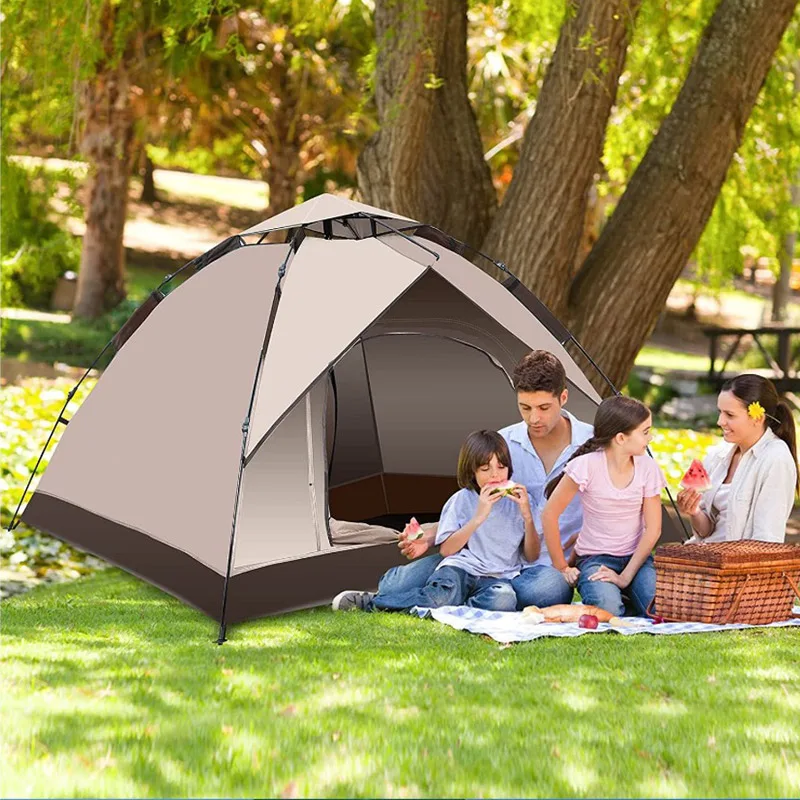 Camping Outdoor One-touch Automatic Pop-up Tent Two-door Shade Tent Camping Climbers Fishing