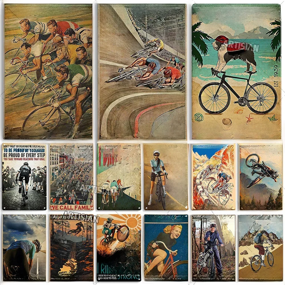 AliExpress ARTISIAN Artisian Cycling Metal Sign Bicycle Tin Plate Bike Decorative Plaque Sport Wall Decor Garage Bar Pub Club Hotel Cafe Kitchen