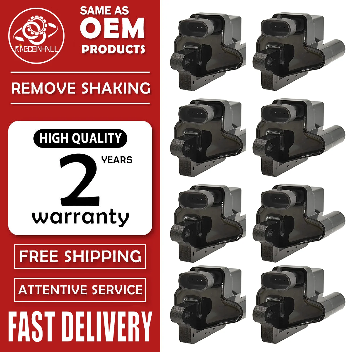 

New 1/8 PCS 12570553 Ignition Coils For CHEVROLET Silverado Express CADILLAC Escalade HUMMER H2 GMC Sierra Savana 12556893