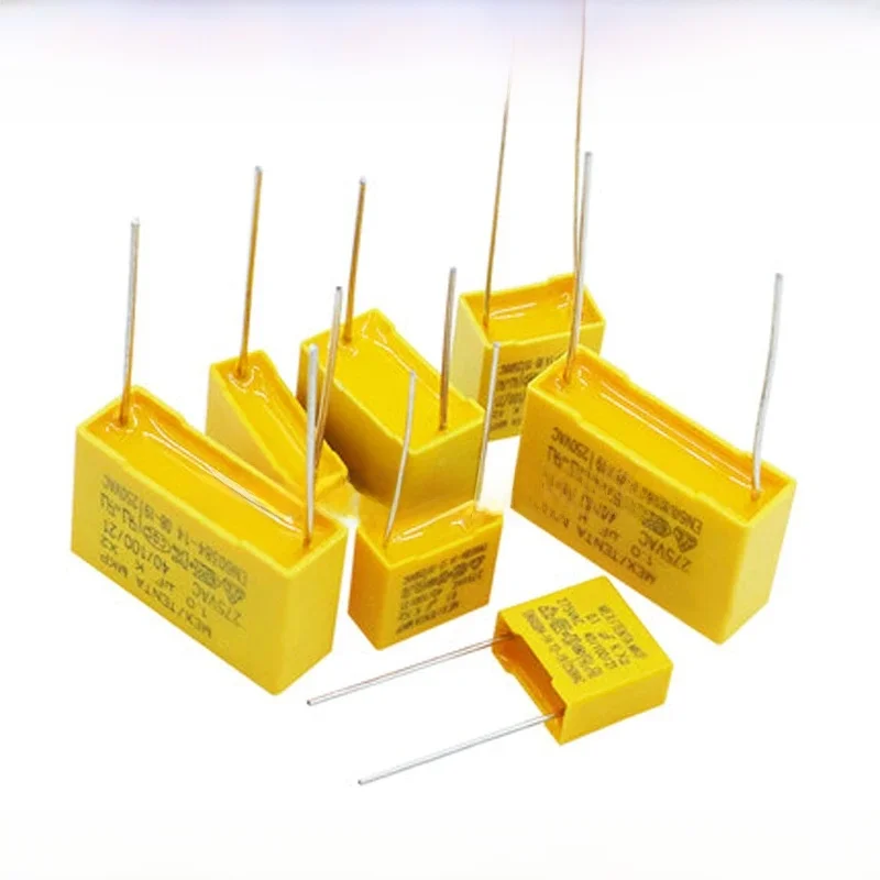 10 sztuk 275VAC kondensator X2 serii 0.01UF ~ 2.2UF kondensator folii polipropylenowej nowy 10nf 100nf 150nf 200nf 680nf 470nf 1UF — zdjęcie 2
