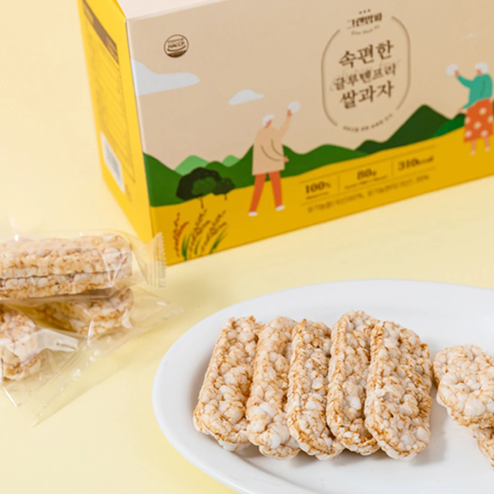 [그랜맘파] ZERO SUGAR 유기농 글루텐프리 쌀과자 80g X 3개