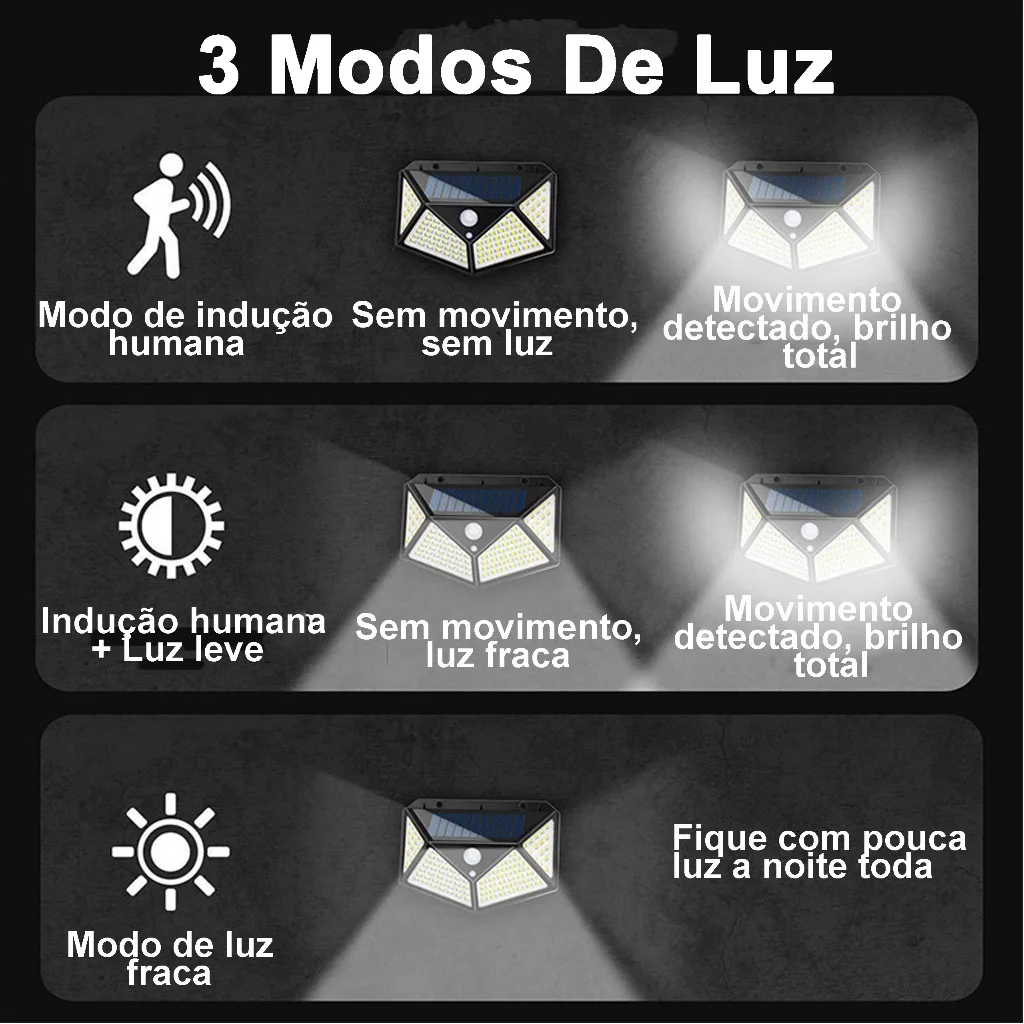 مصباح استشعار شمسي مضيء ، ضوء ليد ، ريفليتور شمسي ، 3 وظائف ، ضوء شمسي #4