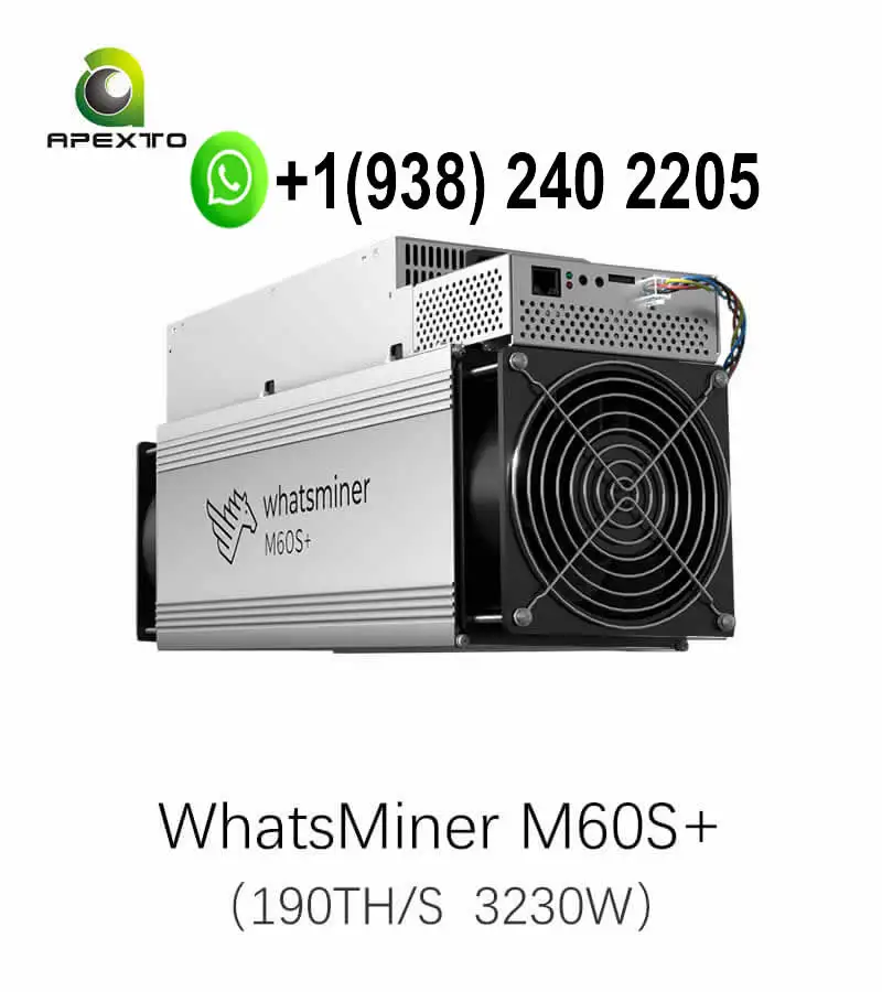 Nuevo Whatsminer M60 174T 3463W ASIC Miner BTC Bitcoin Miner incluye fuente de alimentación