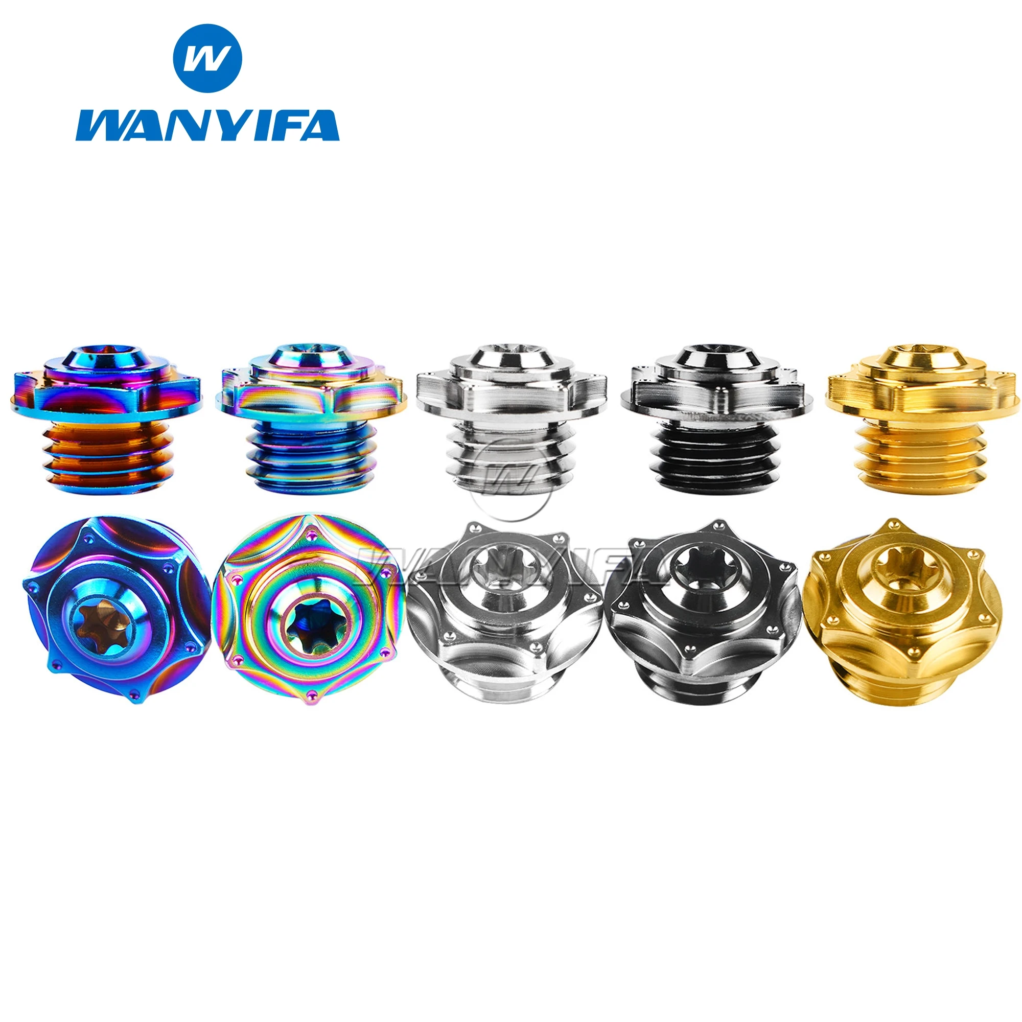 

Wanyifa Titanium Bolt M20 x 1.5/2.5mm Pitch Motorcycle CNC Engine Oil Cap Bolt for Honda Motorcycle Screw filler cover protector