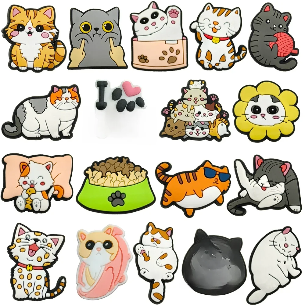 Breloques de chaussures chats mignons, 1 pièce, broche pour Crocs, accessoires de décoration, Bracelet de chaussures, bricolage, cadeaux de fête pour filles et femmes, offre spéciale