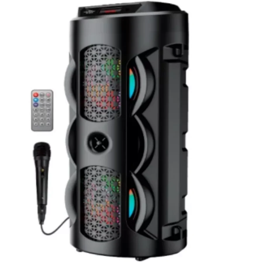 Caixa Som Bluetooth Torre Portátil 20W Fm Mp3 Usb Sd Microfone