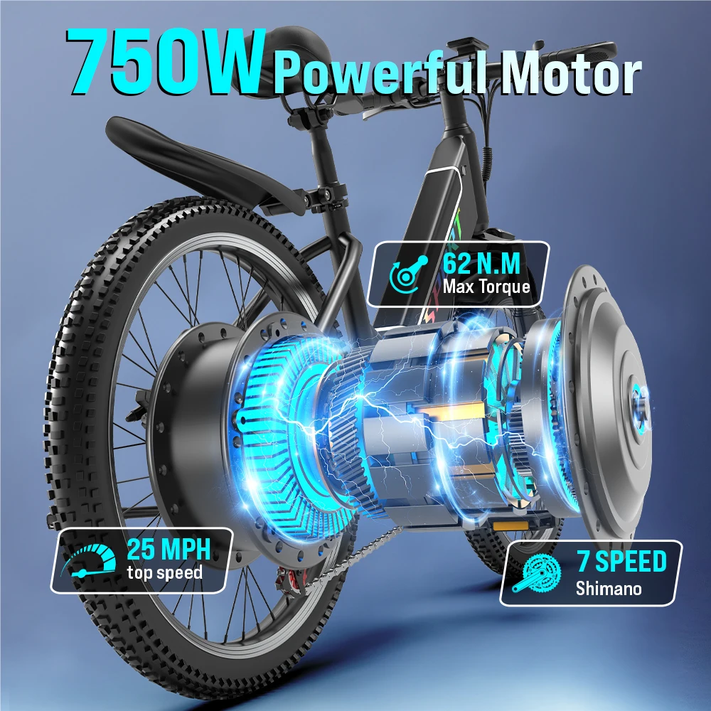 DEEPOWER 750 واط موتور دراجة كهربائية 48 فولت 7.8Ah بطارية الكبار Ebike LED عرض مدينة ركاب دراجة كهربائية للرجال النساء Ebike #2