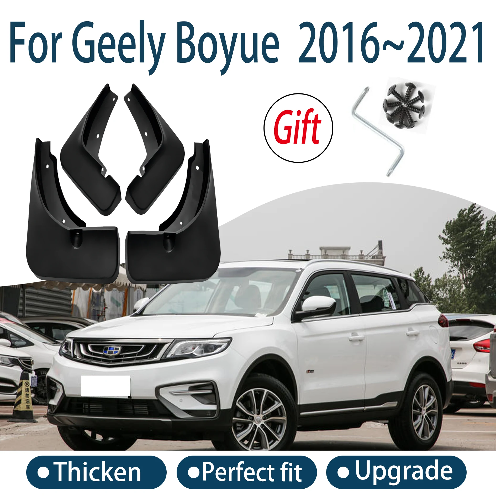 

Auto Parts For Geely Boyue Atlas NL-3 2016~2021 2020 Fender Lining Car Front Rear Wheel Splash Guard Accessories Mudguard Skin