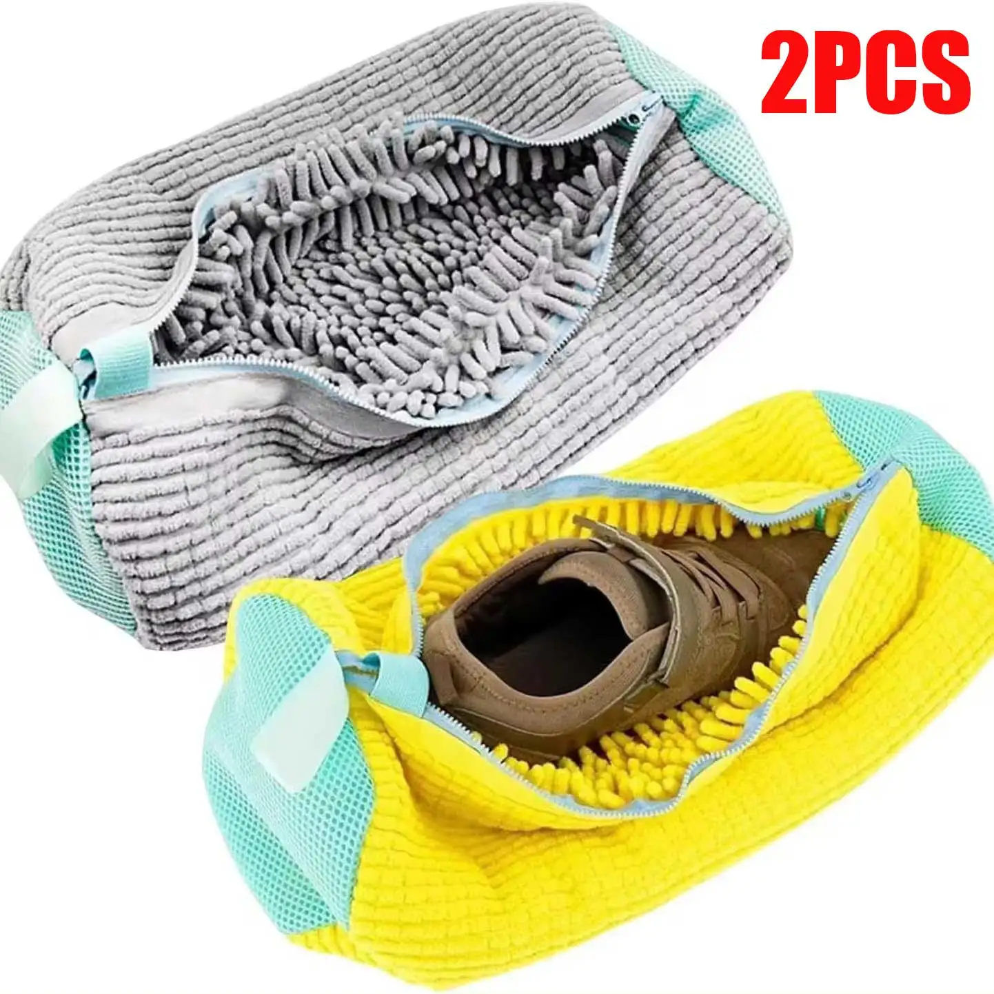 Wash Bag Padded Net Laundry Shoes Protector Fluffy fibers Polyester Washing Shoes Machine Friendly Laundry Bag Drying Bags