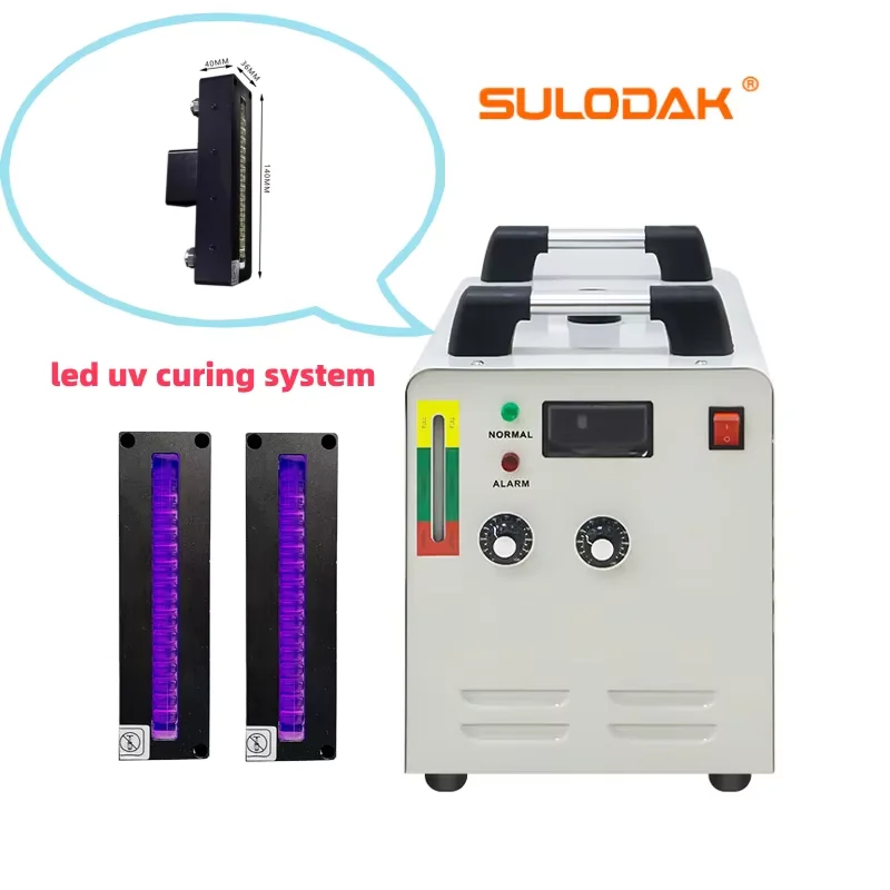High Intensity 14W/Cm² Water Cooled UV LED Curing System for 6090 1513 3220 Flatbed Printer Models With 385 395nm Wavelength