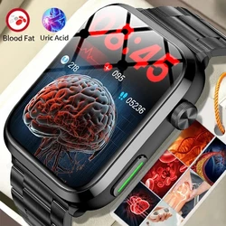 2024 New Laser Treatment Three High Smart Watch Men Heart Rate Blood Sugar Uric Acid Health Tracker Smart Watches For Huawei IOS