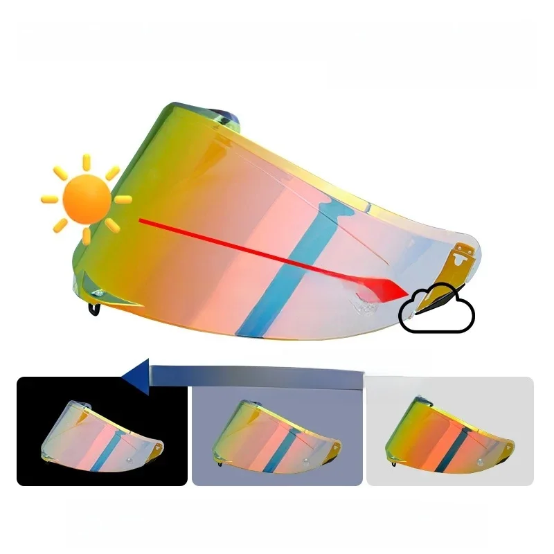 Fotochromowe soczewki wizjera do AGV Pista GPR GPRR RACE 2 RACE 3 Full Face Viseira Capacete Racing Helmet Parts — zdjęcie produktu 7