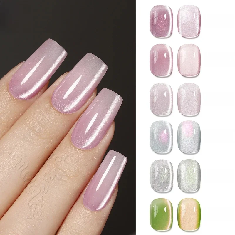 YOKEFELLOW 10ML Roze Groen Cat Eye Gel Nagellak Lunar Mirage 9D Kat Magnetische Gel Losweken UV LED voor Nail Art Salon DIY Thuis - afbeelding 2