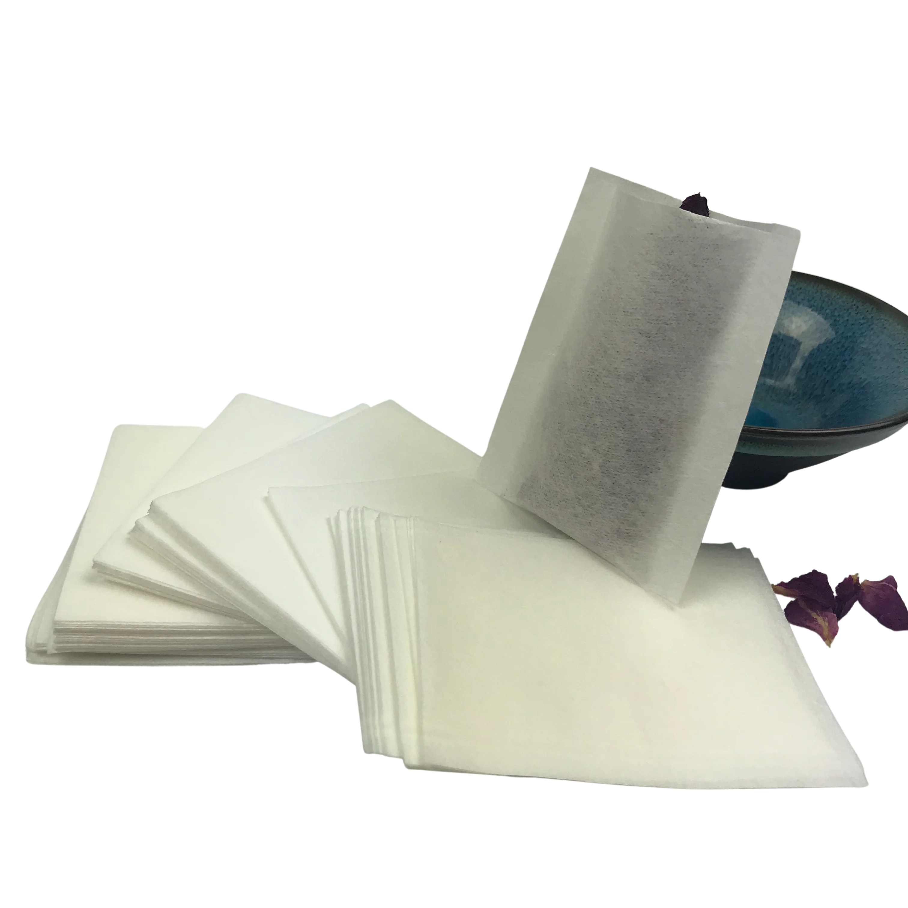 90 X 70mm Heat Sealable Disposable Filter Paper Tea Bags 100pcs, Made of Food Grade Wood Pulp, for Ground Coffee, Herbal