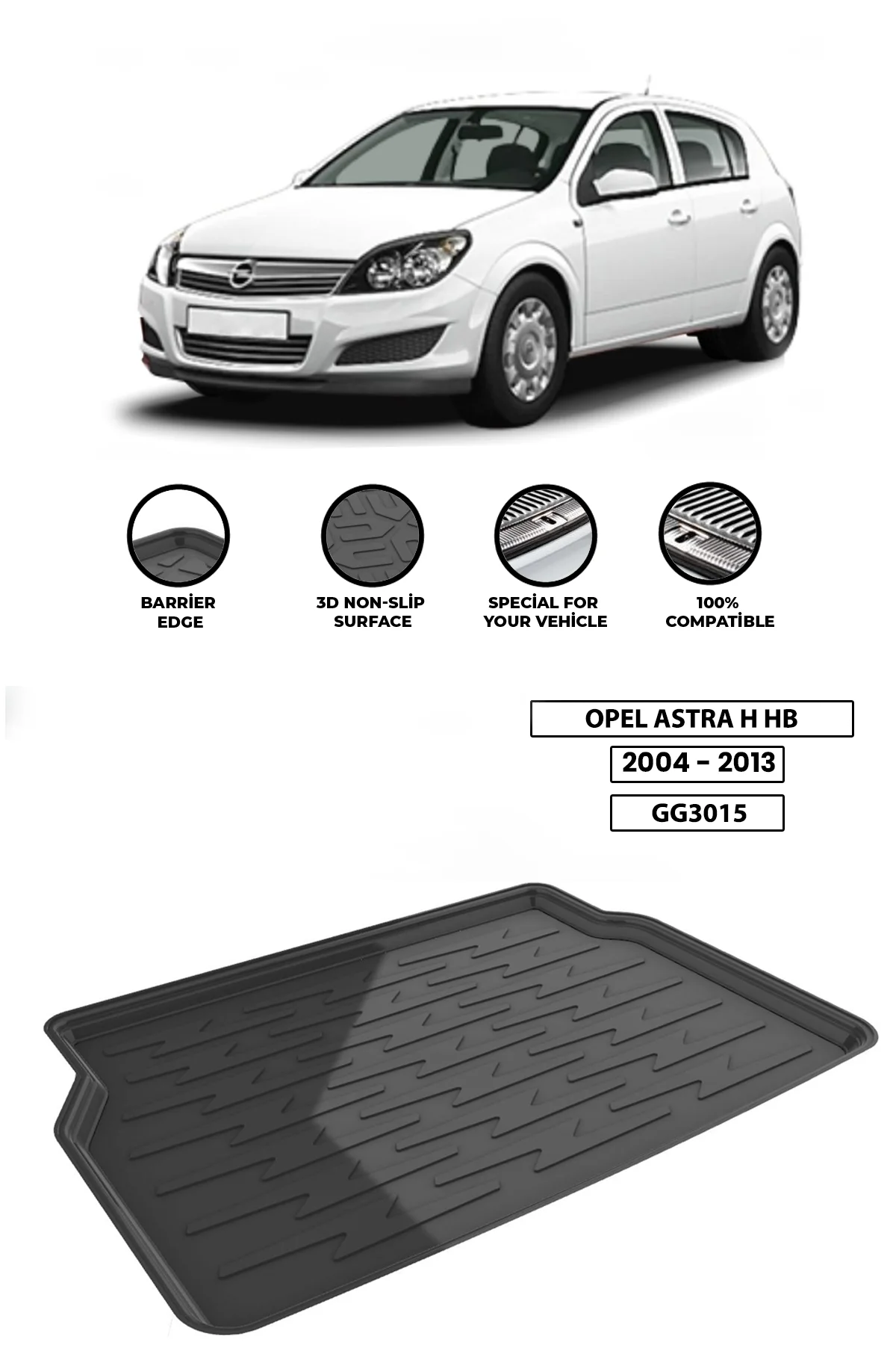 

For -OPEL-ASTRA-H-HB 2004-2013 luggage compartment Diffuser Extension Rear Bumper Attachment Luggage compartment