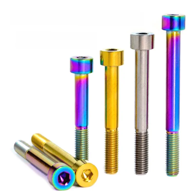 AliExpress 1pcs Titanium Bolt M8 X 55 60 70 80mm Hex Hexagon Socket Cup Head Screw Cylindrical Refitted Screw for Motorcycle Cycling Bike