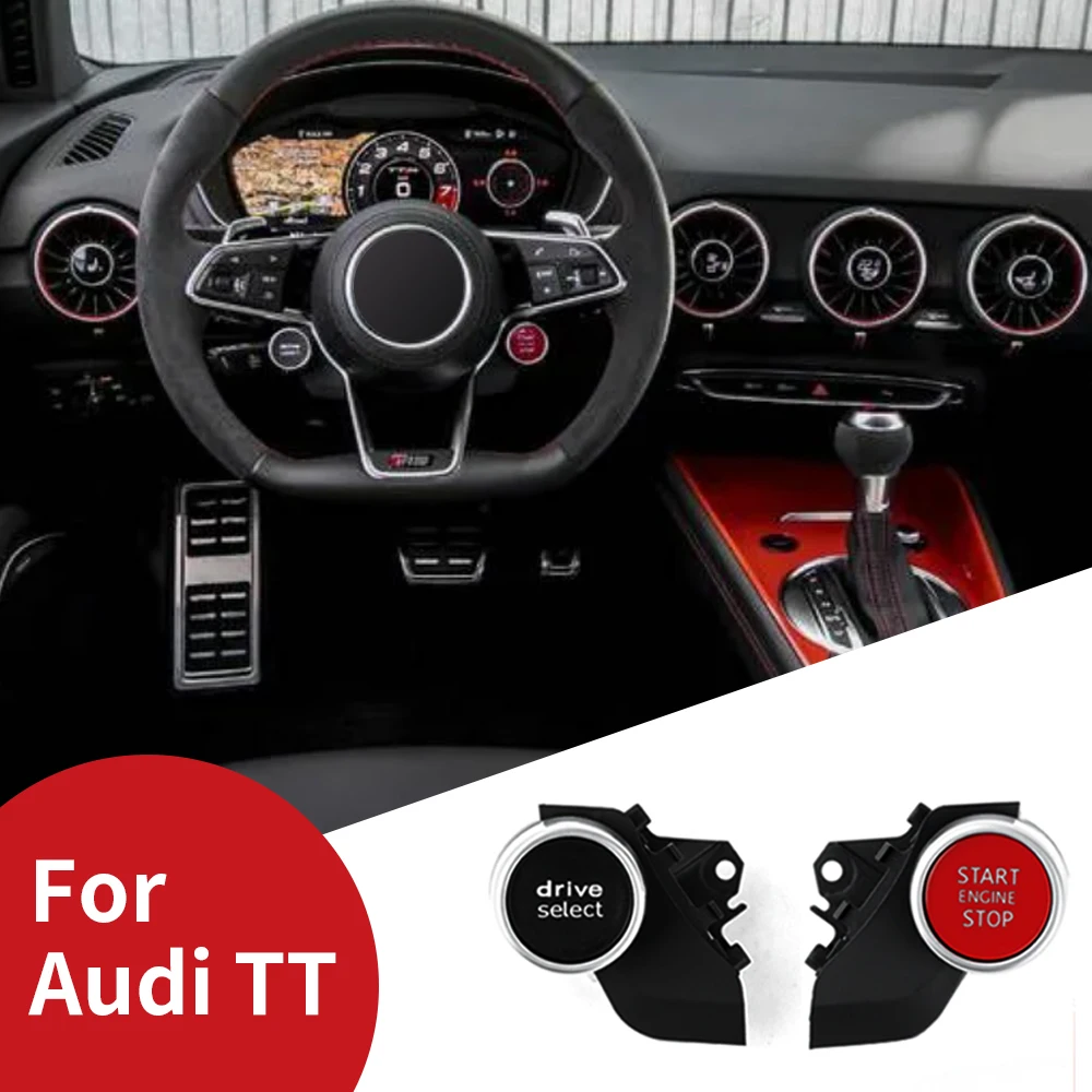 R8 Style Steering Wheel Button Engine Start Stop Drive Switch For Audi TT