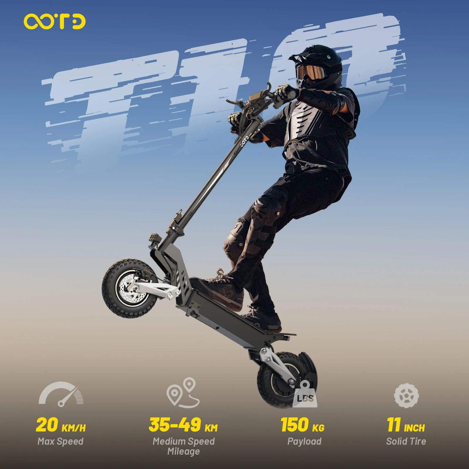 Scooter Eléctrico de Ciudad OO-TD T10 con Motor de 900W, Scooter Eléctrico de 11 Pulgadas, Scooter Eléctrico Todoterreno de 48V, Scooter Eléctrico Plegable, Disponible en Stock en la UE