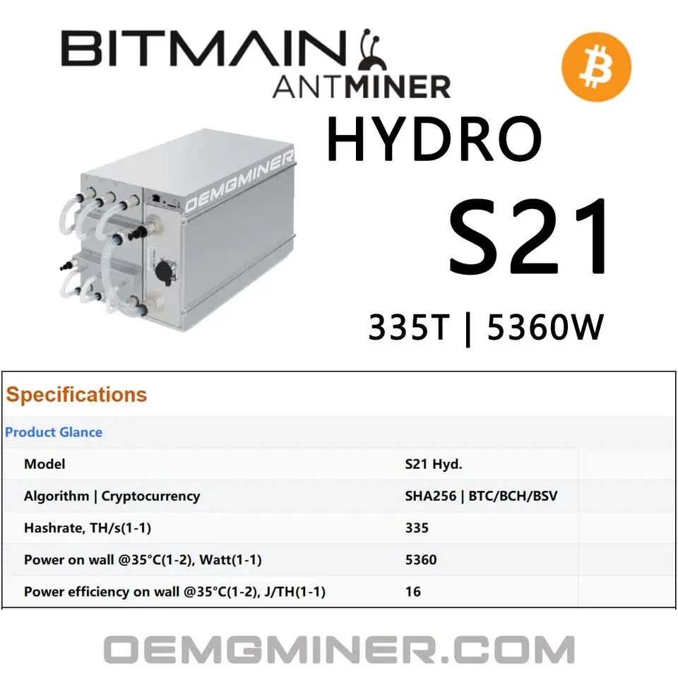 A1 SPECIAL DEAL's Antminer S21 Hydro 335TH - Blockminer