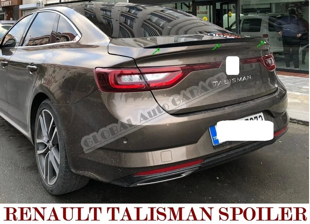 For Renault Talisman Sedan Spoiler 2016-2021 Auto Accessory Universal Spoilers Car Antenna Car Styling Diffüser Flaps Splitter