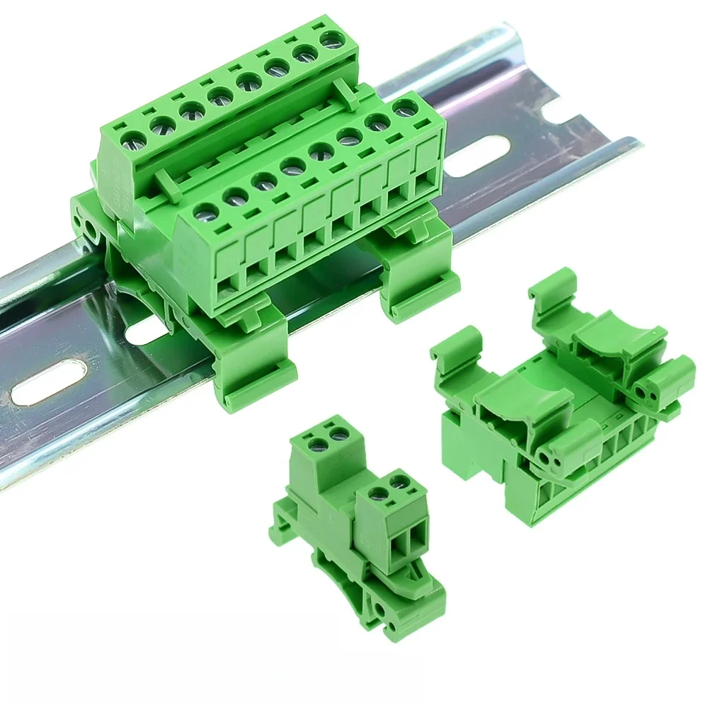 1 jeu de borniers sur Rail 2-20 broches 2EDG-UKR-5.08mm, pas de 5.08mm, connecteur de borniers enfichables à vis, montage sur Rail Din au lieu