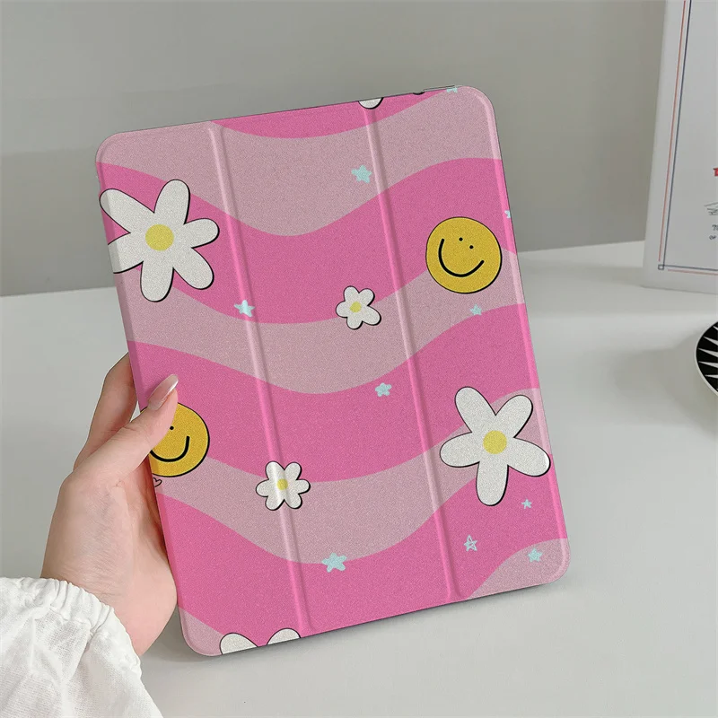 

Cute Flower Tablet Case For iPad Air 2025 Pro 11 inch 2024 iPad Air 5/4 10.9 10th 5/6/7/8 10.2 9.7 inch Air3 10.5 mini 6/5 Cover