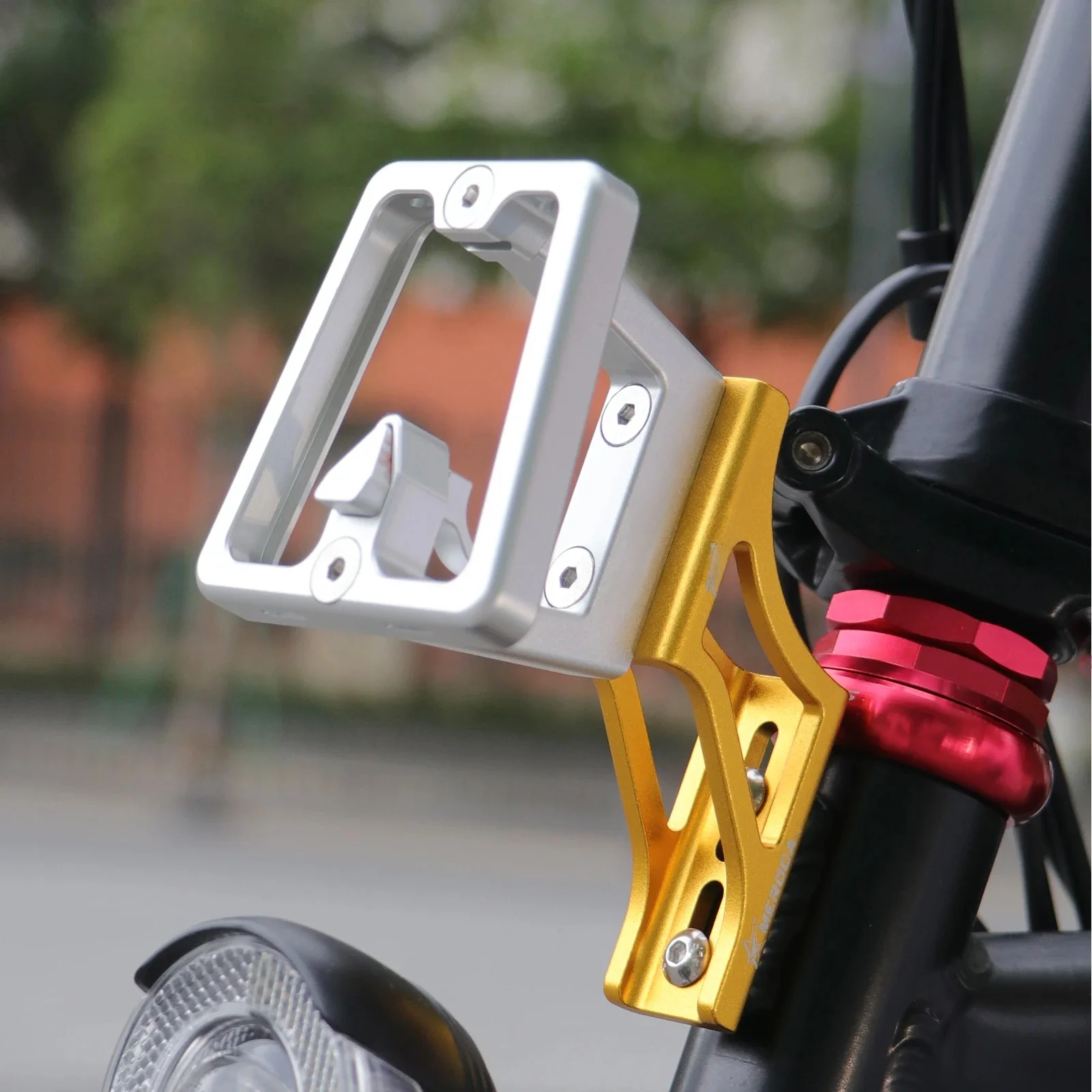 AliExpress MEROCA Folding Bicycle Front Bag Raised Base Aluminum Alloy Front Carrier Mount Adapter Raiser For Dahon Brompton Folding Bike