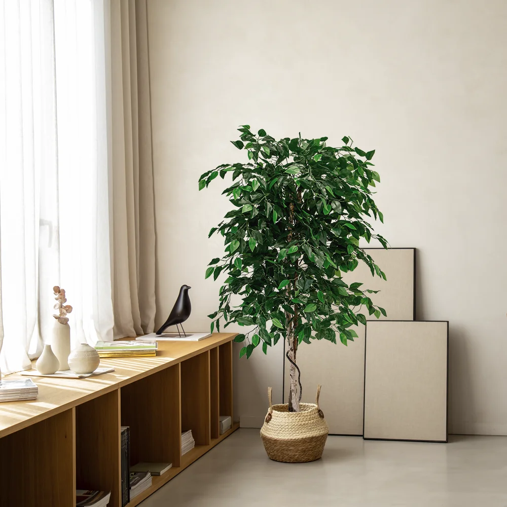 Artificial Plant, tree with Natural Logs, for Home Decoration, Bamboo, Ficus, Wisteria, Olive, Eucalyptus, Almond