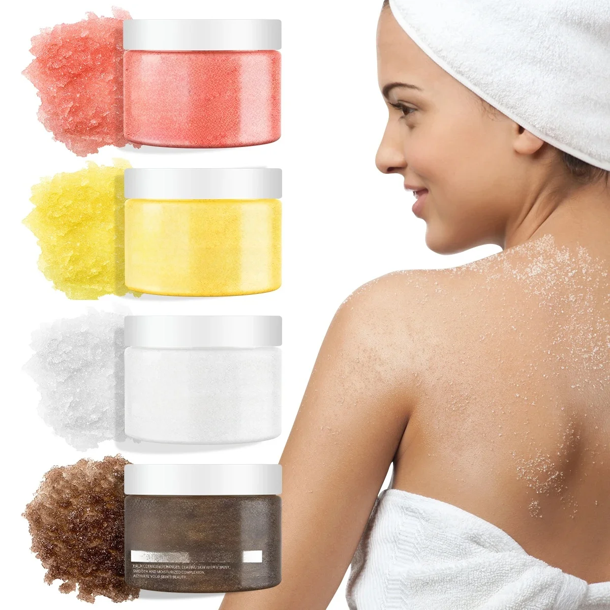200g Himalaya Zout Body Scrub Exfoliërende Diepe Reiniging Kurkuma Hydraterende Hydraterende Kokosnoot Koffie Gladde Huid - afbeelding 2