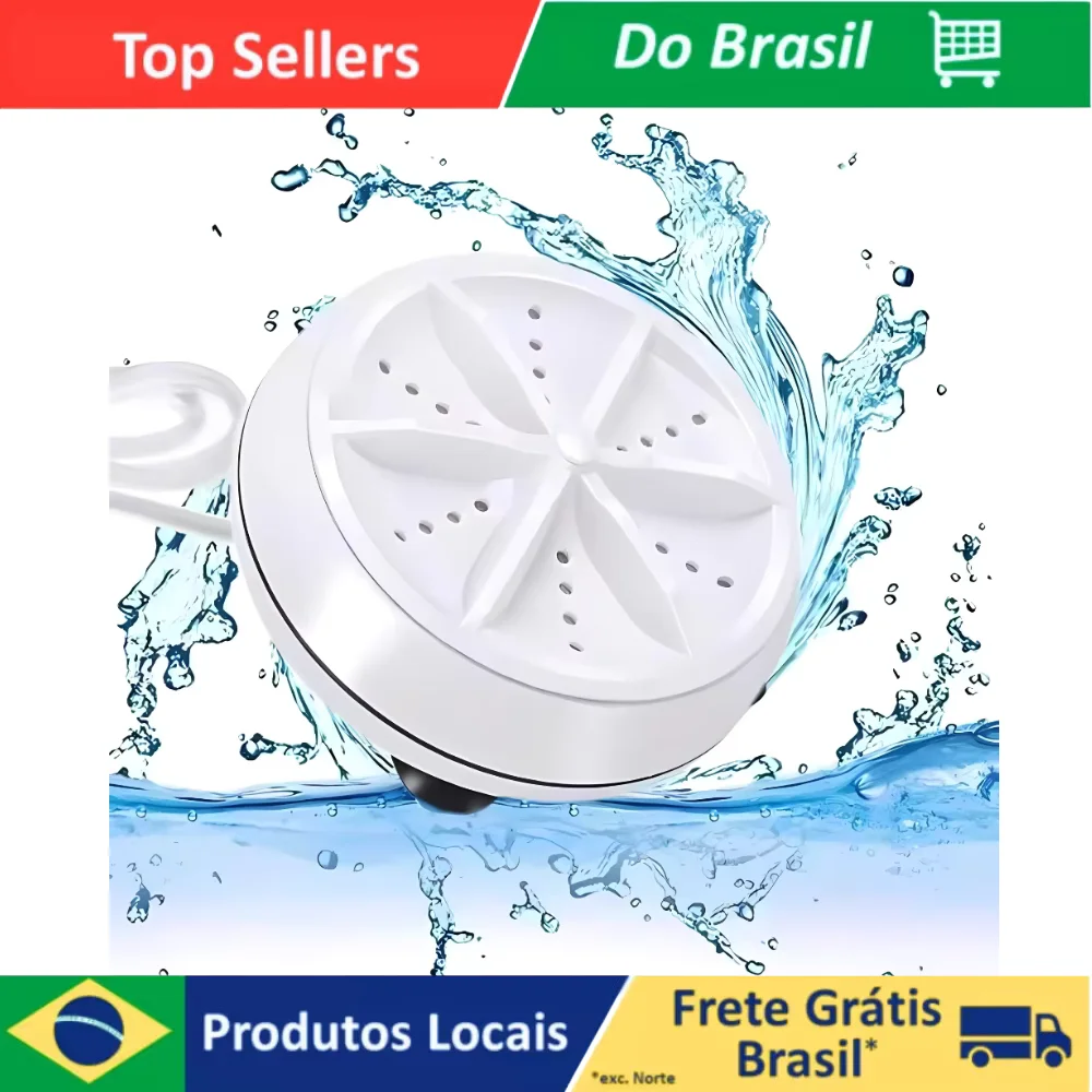 Mini Máquina De Lavar Roupas Portátil Rotativa Para Balde Compacta E Eficiente Para Casa E Jardim Produtos De Lavanderia