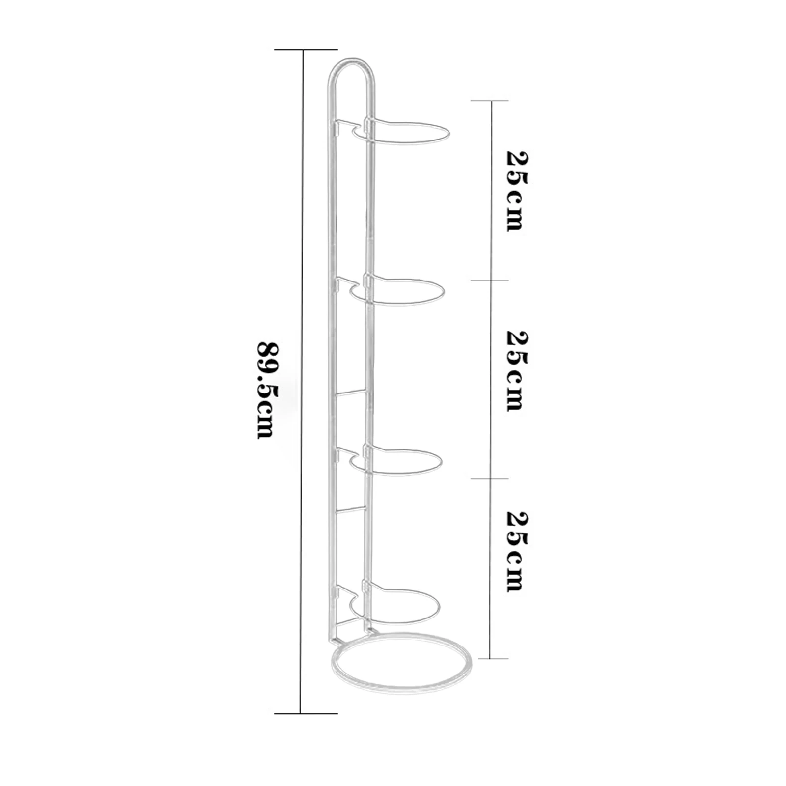 کے لیے باسکٹ بال اسٹوریج شیلف، عمودی بال اسٹوریج، مفت اسٹینڈنگ اسپورٹ آلات آرگنائزر 5 ٹائر بال ریک، کنڈرگارٹن کے لیے