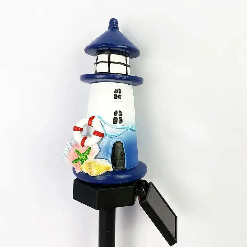 등대 태양 램프, 정원 스테이크 램프, 네비게이션 장식 잔디 램프, 야외 잔디 크리스마스 테라스 안뜰에 적합