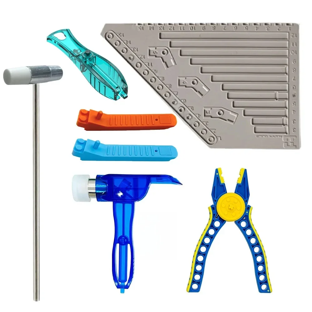 Briques jouets plaque de mesure blocs de construction pinces pince dissolvant pince marteau outil créatif haute technologie pièces compatibles avec LEGO