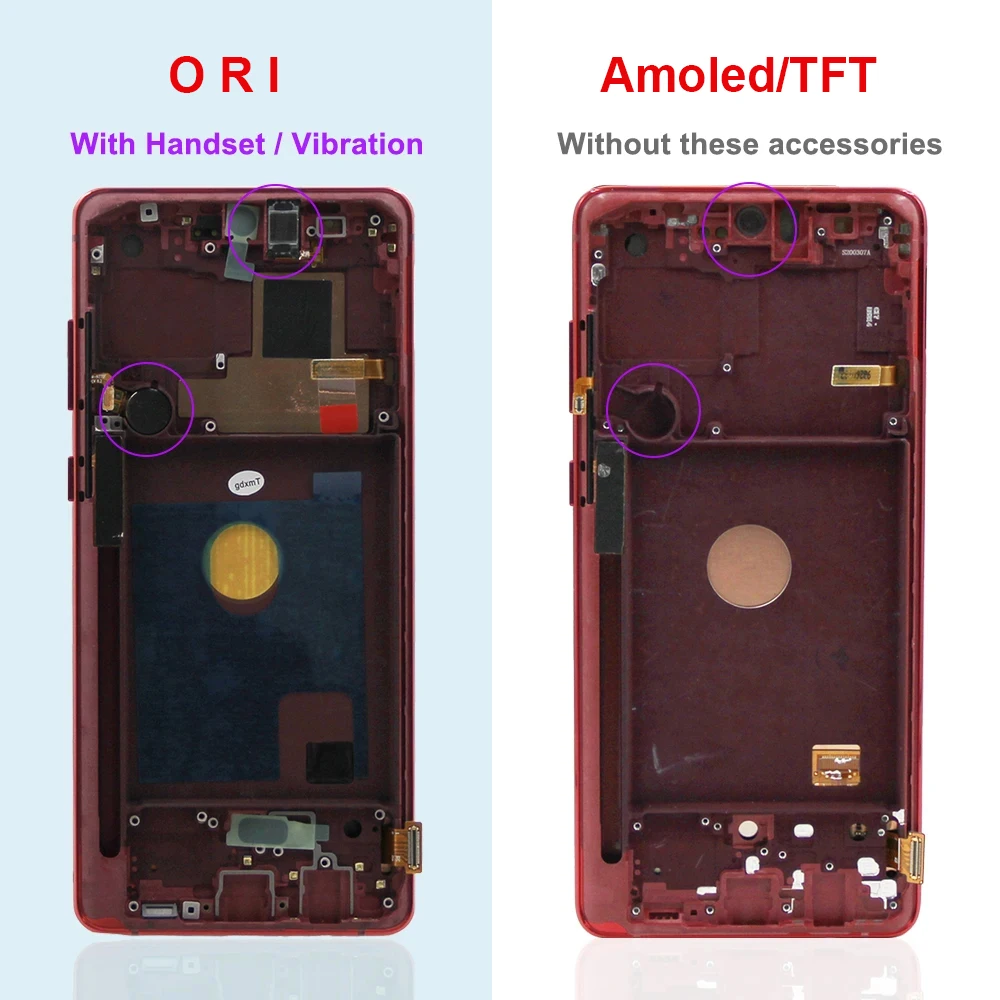 Amoled Note 10 lite Display Screen For Samsung Galaxy Note 10 Lite LCD Touch Screen Replacement N770F N770F/DS with Fingerprint