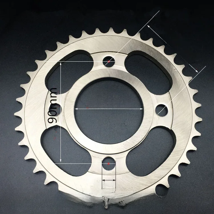 CBF CG CM CBT125/150 36-38-40-42-43-45-48-53T koło zębate do motocykla/koło zębate do motocykla/koło zębate silnika zębów/zabrudzenia motocyklowe — zdjęcie 2