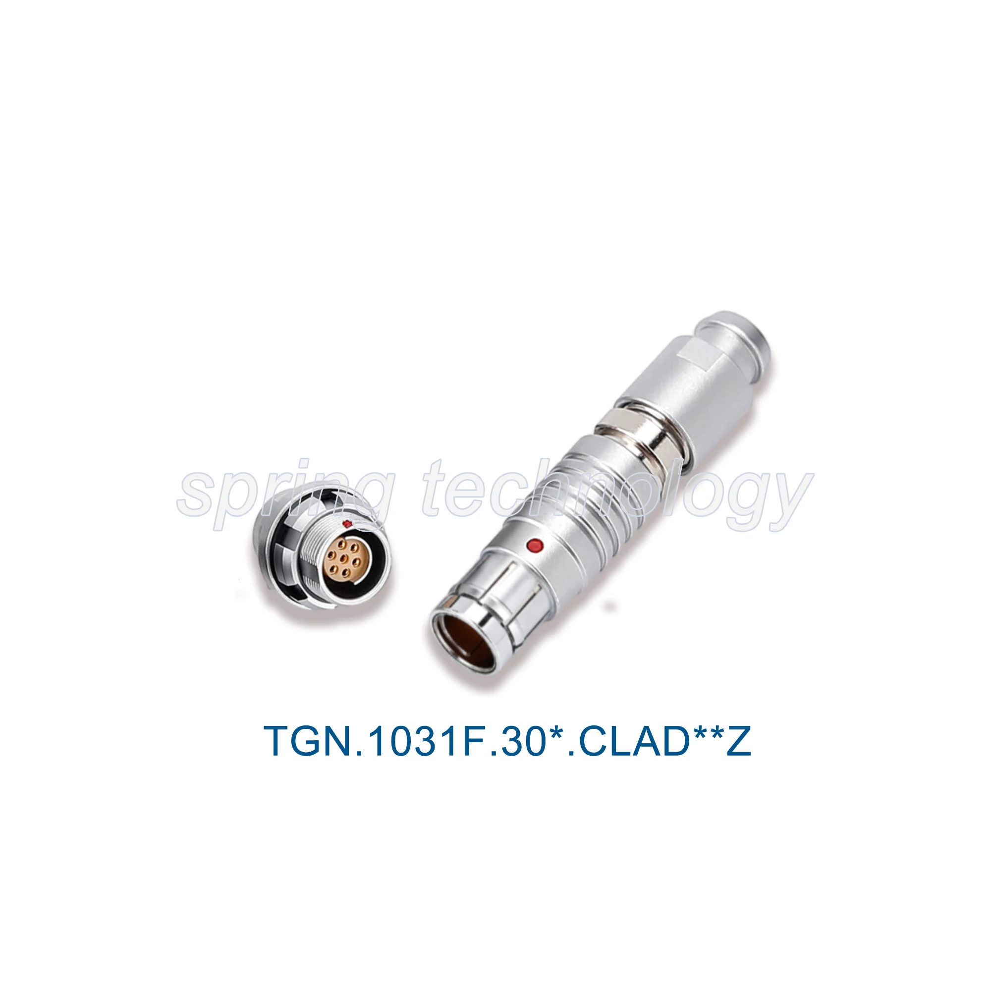 TGN.1031F Push-pull Multipole Self-latching Watertight Cable Mounted Plugs, TGN.1031F.310/312/319.CLAD Male Contact Connectors