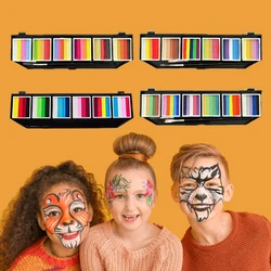 Body Art Sports Kids Makeup Rainbow Split Cakes Face Paint Water Based  Six Color Professional  Layering Box