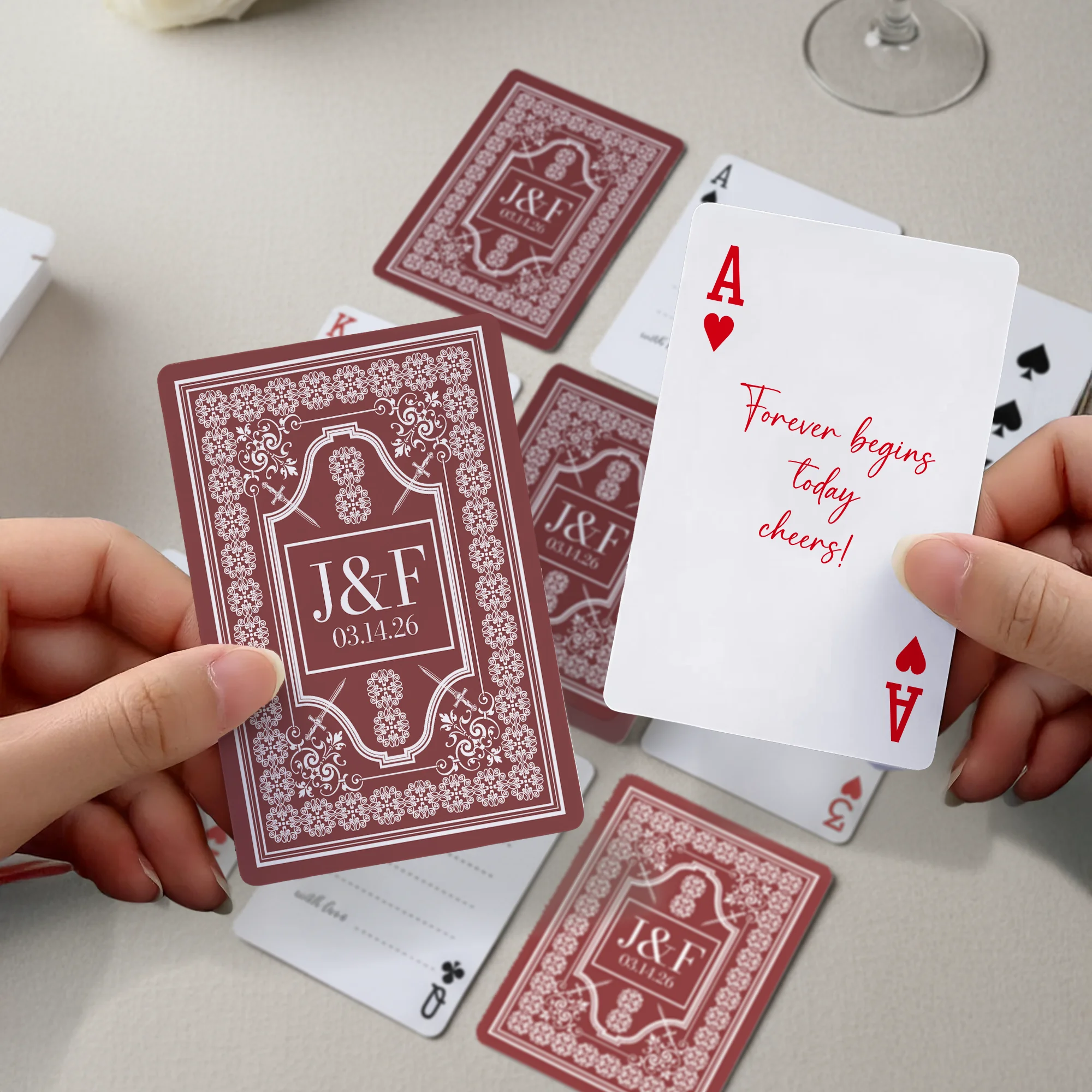 

Custom Playing Cards of Photo Personalized Playing Cards of Double-Sided Customization A Deck of Playing Cards for Wedding