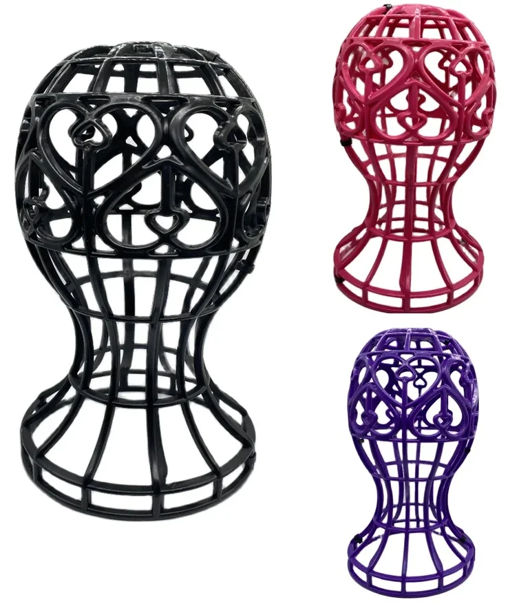 Support de perruque en plastique en forme de lanterne, 4 couleurs, support de chapeau, pliable, polyvalent, support de tĂŞte de perruque, accessoires de perruque, nouvel arrivage