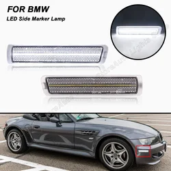 For BMW Z3 M Roadster Coupe 1997-2002 Convertible 1996-2002 2PCS White Front LED Side Marker Lights Auto Fender Flare Lamps
